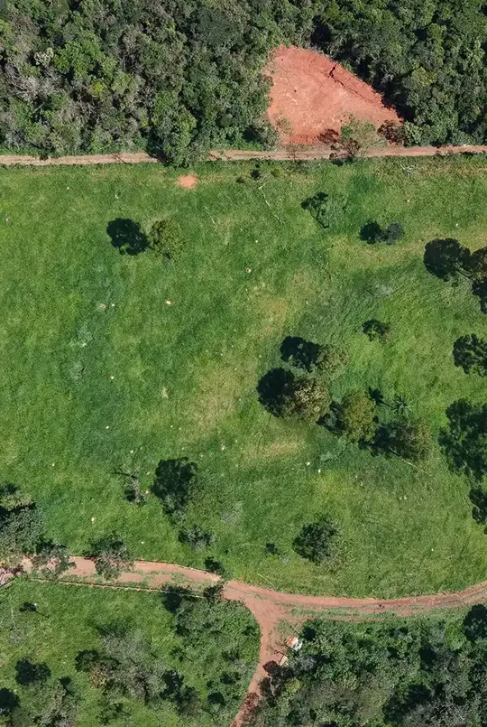 Vista aérea do Chácaras Sossego