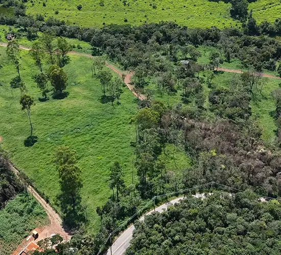 Vista lateral das Chácaras Sossego